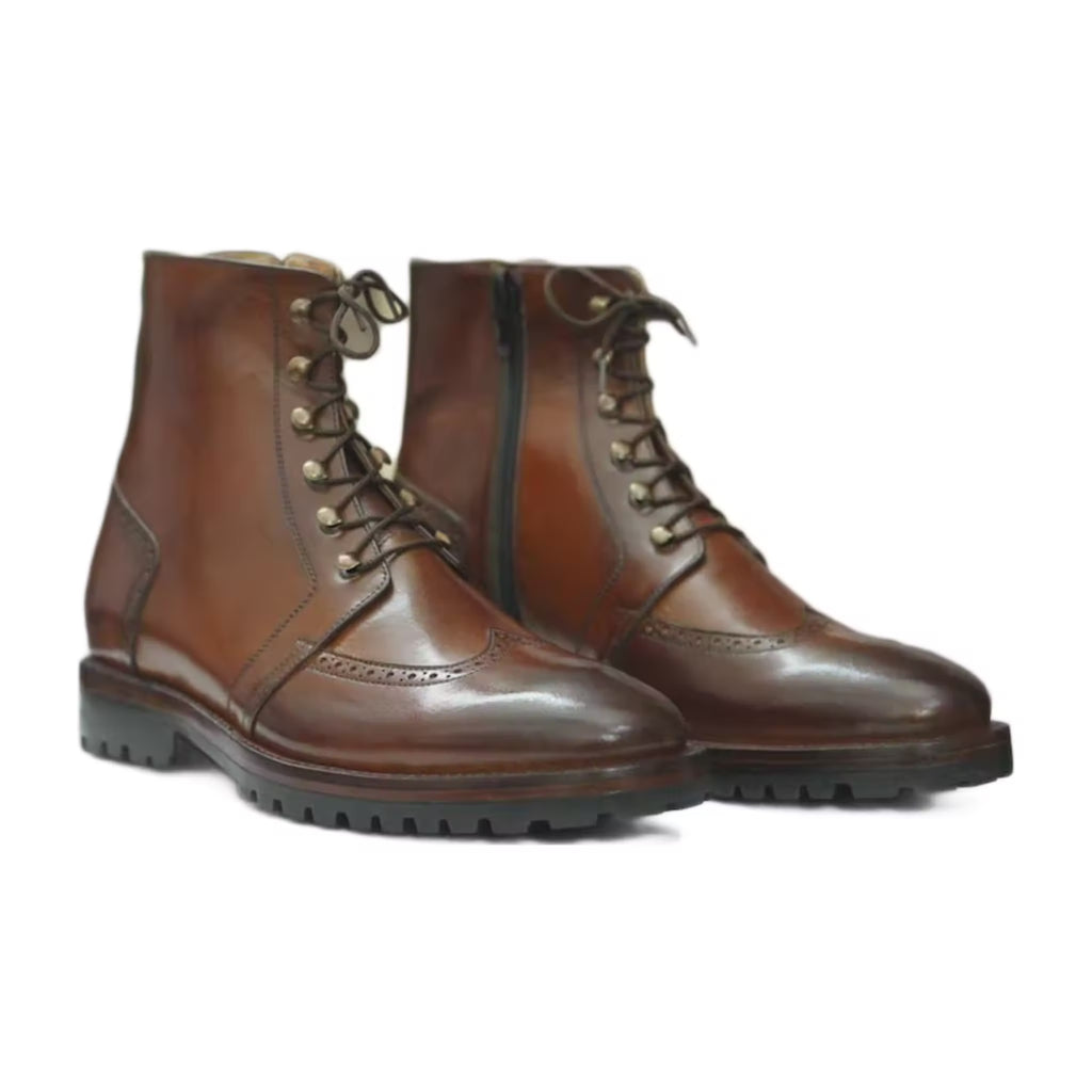 Handmade Leather Wingtip Boots