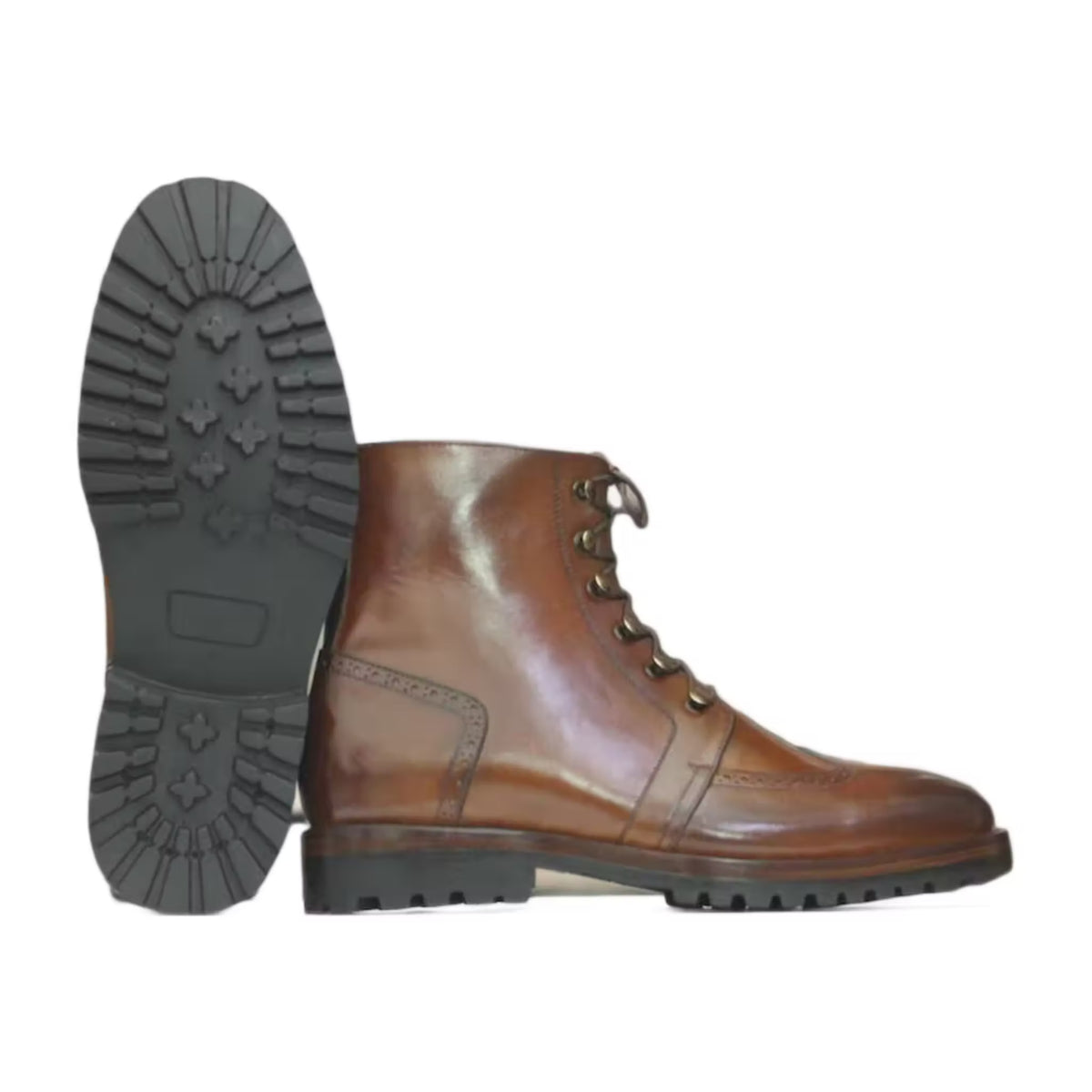 Handmade Leather Wingtip Boots