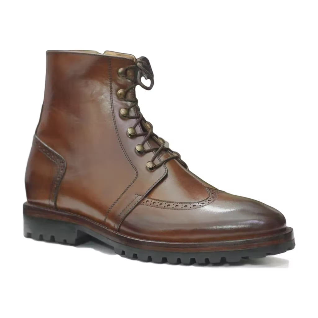 Handmade Leather Wingtip Boots