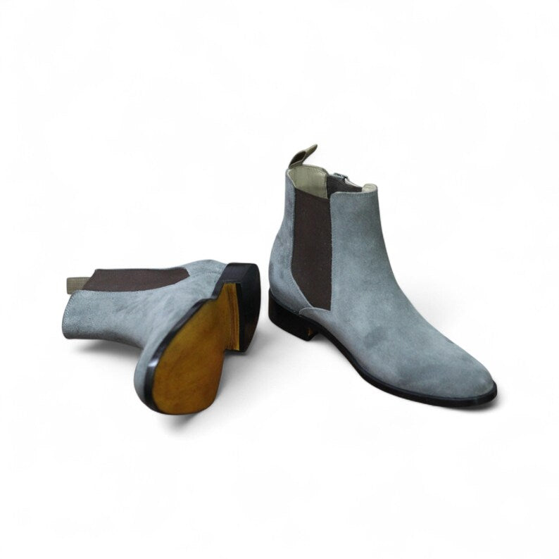 Handmade Chelsea Suede Leather Boots