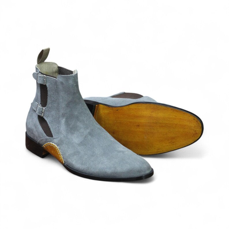 Handmade Chelsea Suede Leather Boots