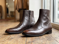 Handmade Ankle Zipper Boots