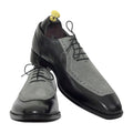 Handmade Two-Tone Black & Grey Suede Oxford Shoes