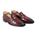 Handmade Brown Alligator Leather Loafers