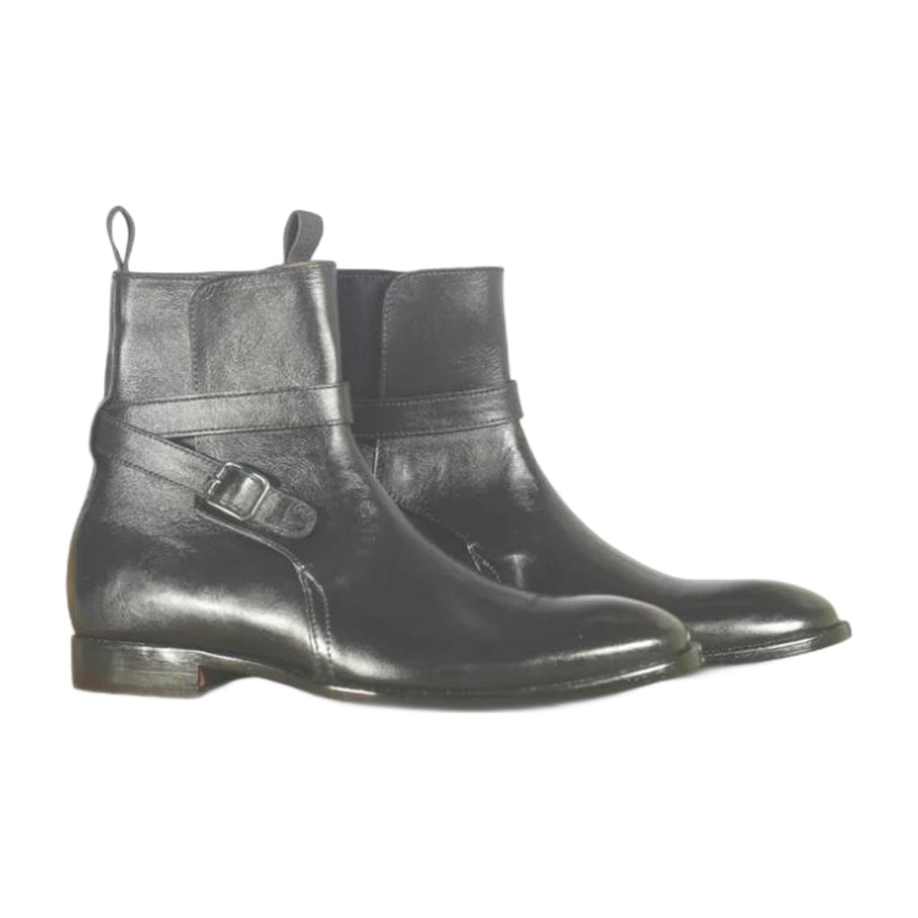 Leather Buckle Jodhpurs Boots