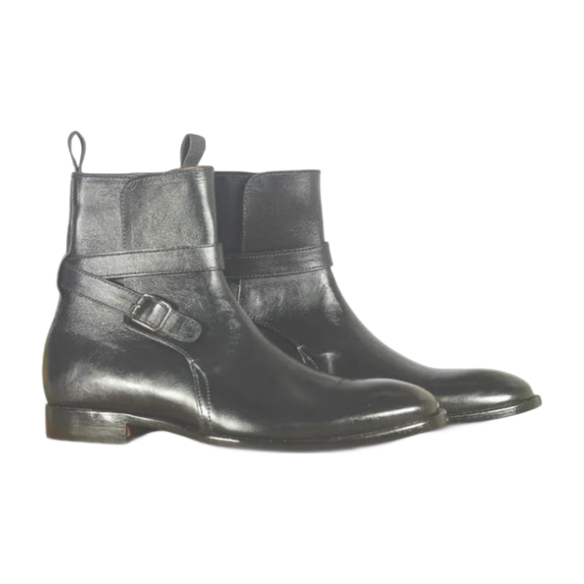 Leather Buckle Jodhpurs Boots