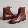 Handmade Maroon Leather Lace-Up Dress Boots