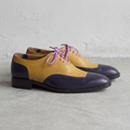 Handmade Two-Tone Purple Leather Dress Shoes