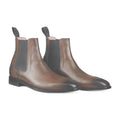 Leather Two-Tone Burnish Chelsea Boots
