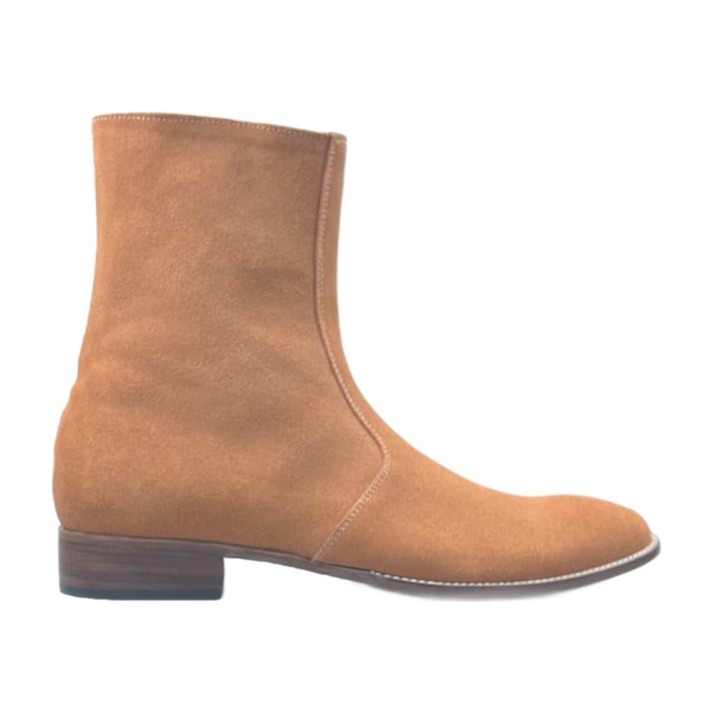 Suede Leather Zipper Ankle Boots