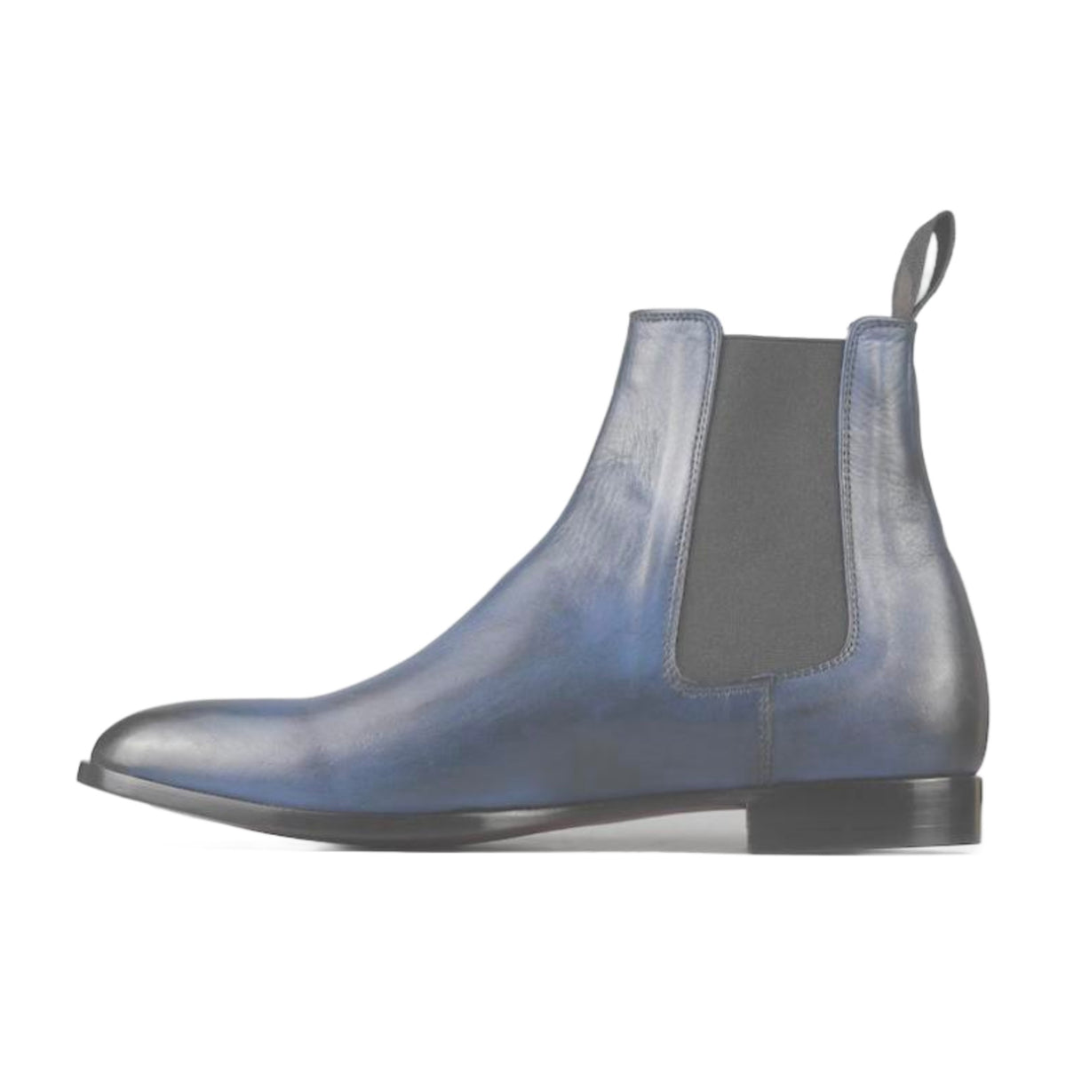 Leather Two-Tone Burnish Chelsea Boots