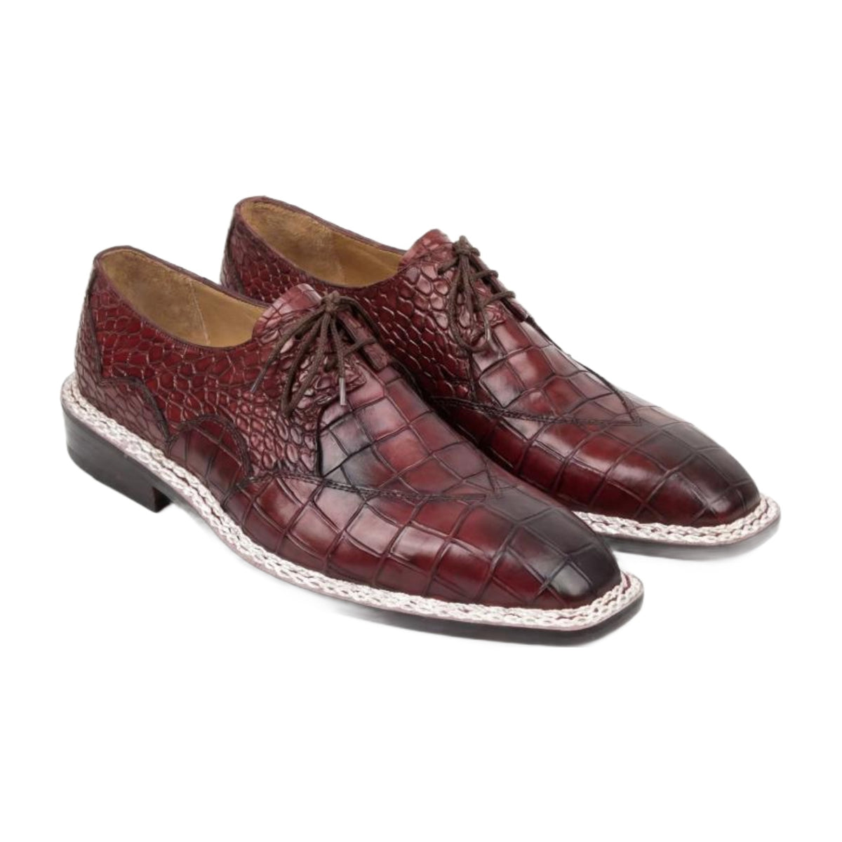 Handmade Alligator Leather Derby Shoes
