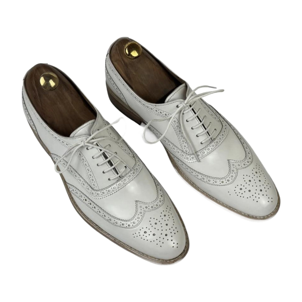 Handmade Leather Wingtip Oxford Shoes