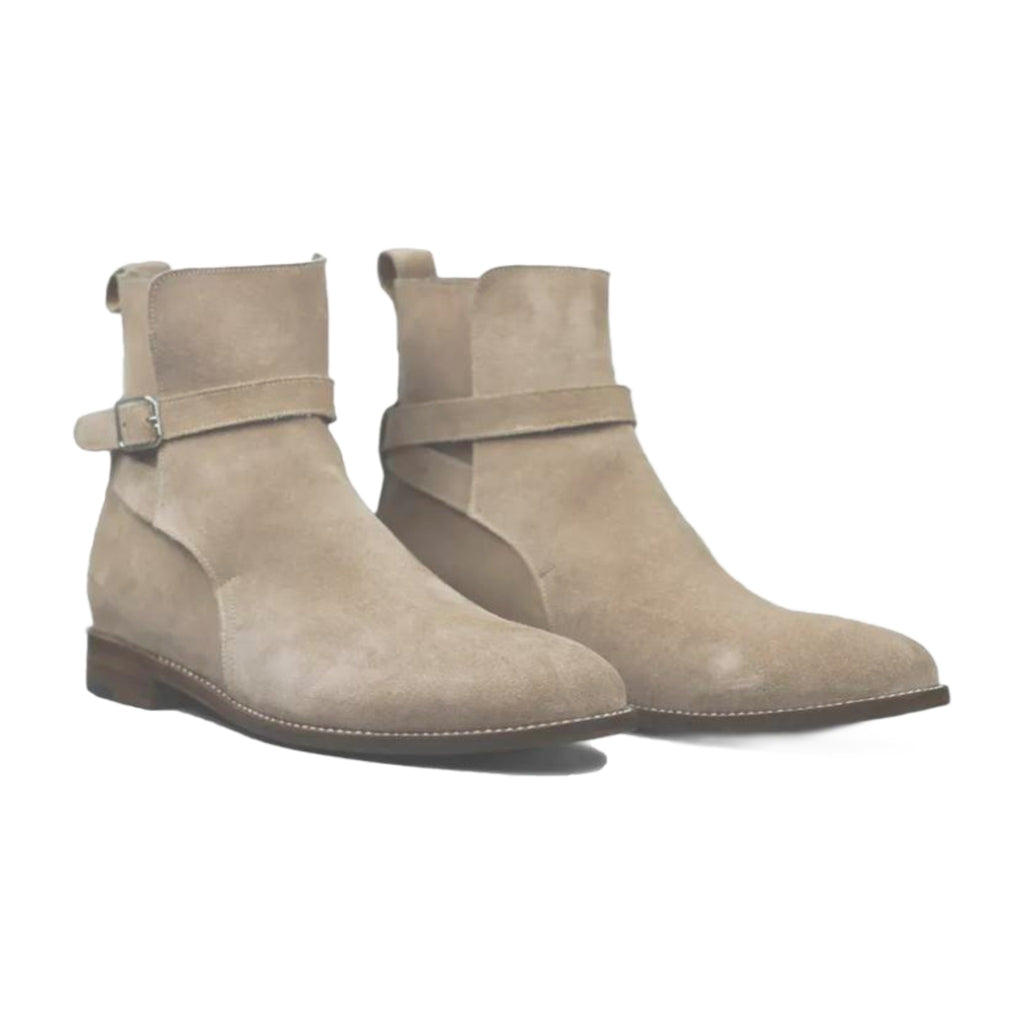 Suede Buckle Jodhpurs Boots