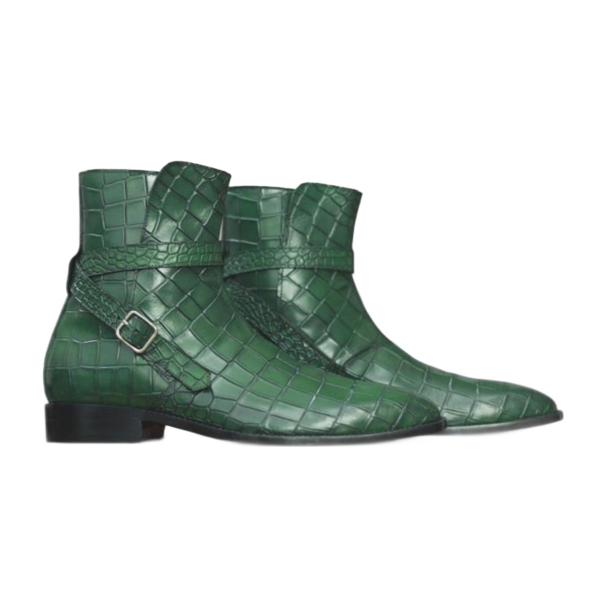 Alligator Print Leather Jodhpurs Boots