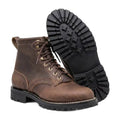 Leather Lug Sole Lace-Up Combat Boots