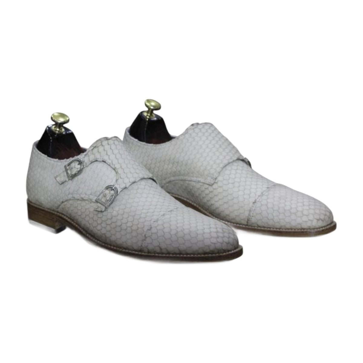 Handmade Double Monk Strap Shoes