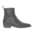 Leather Madrid Strap Zipper Ankle Boots
