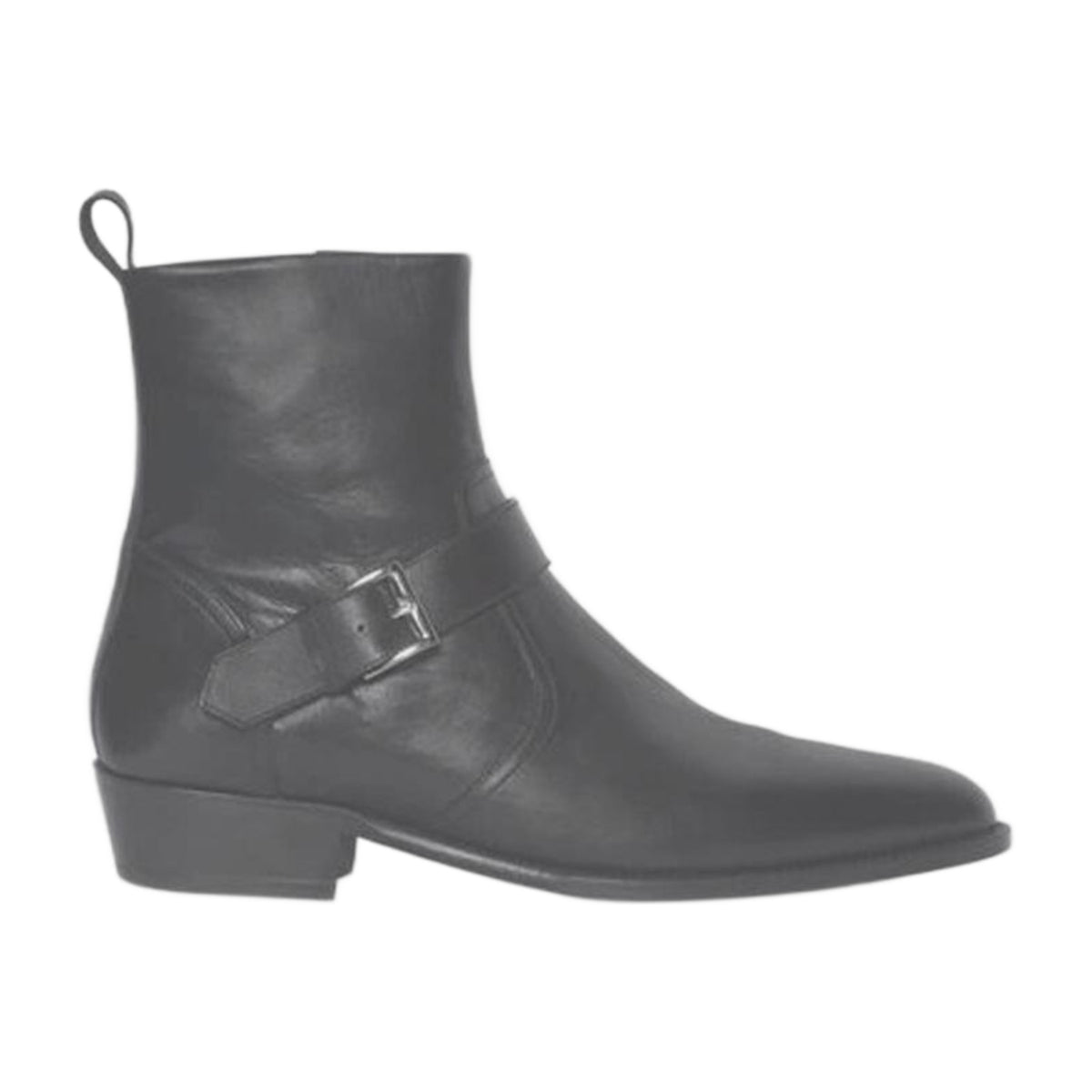 Leather Madrid Strap Zipper Ankle Boots