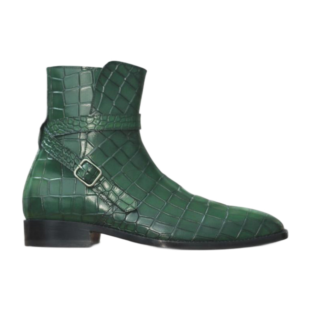 Alligator Print Leather Jodhpurs Boots