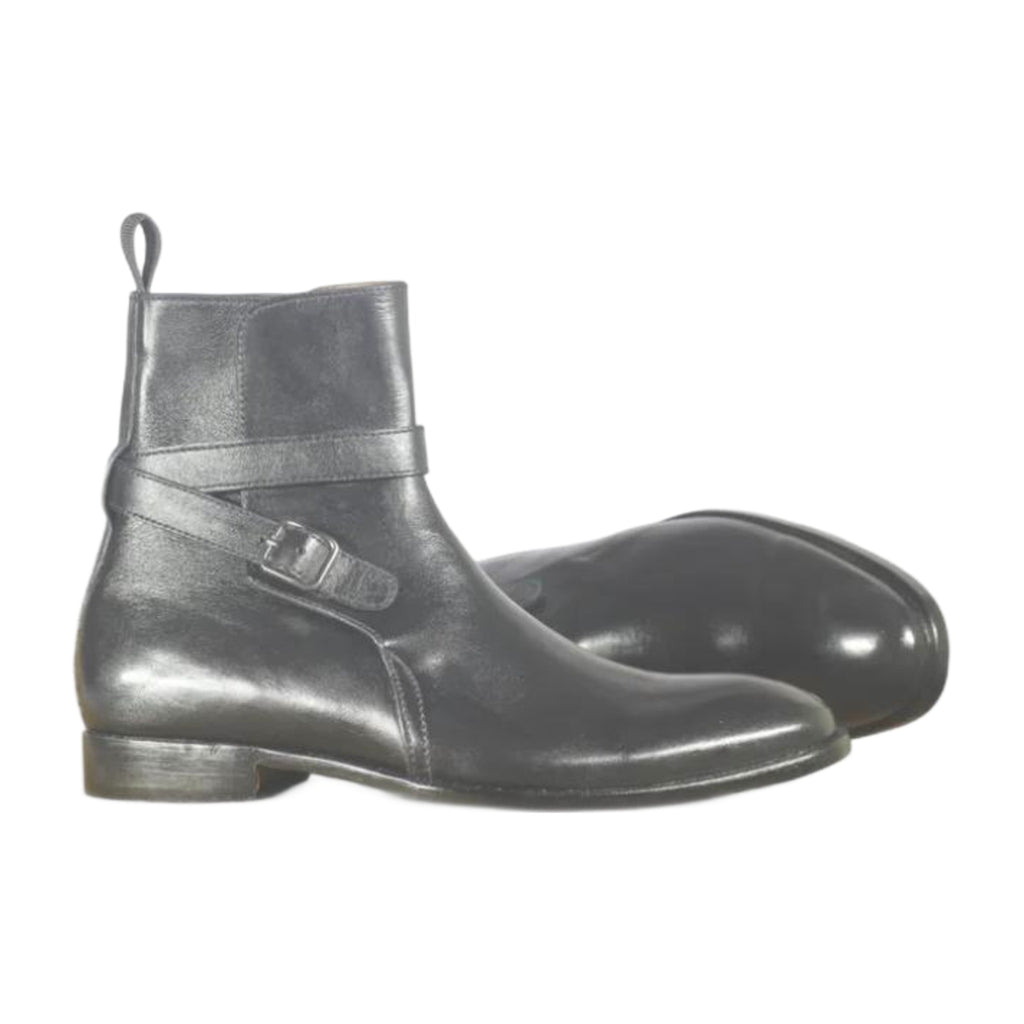 Leather Buckle Jodhpurs Boots