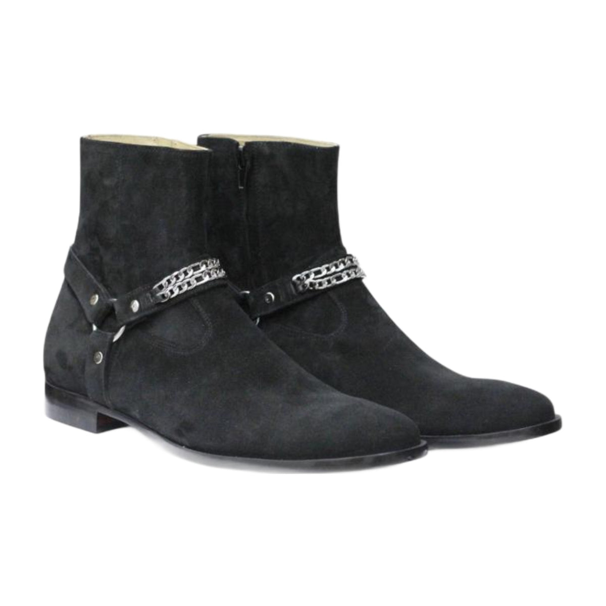 Handmade Suede Harness Boots