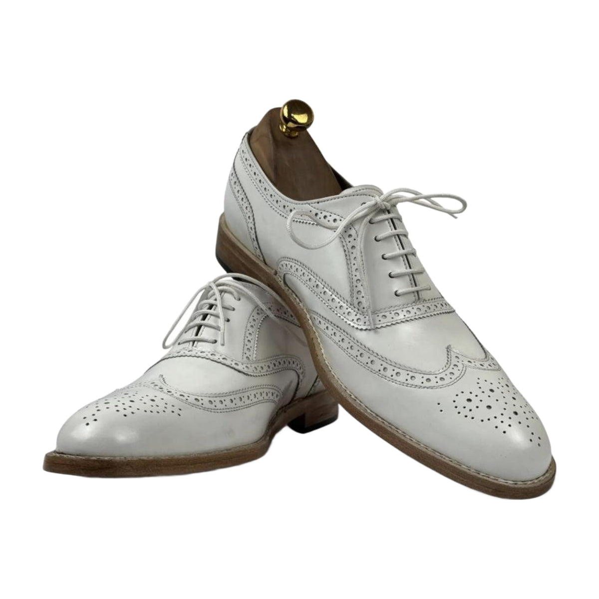 Handmade Leather Wingtip Oxford Shoes