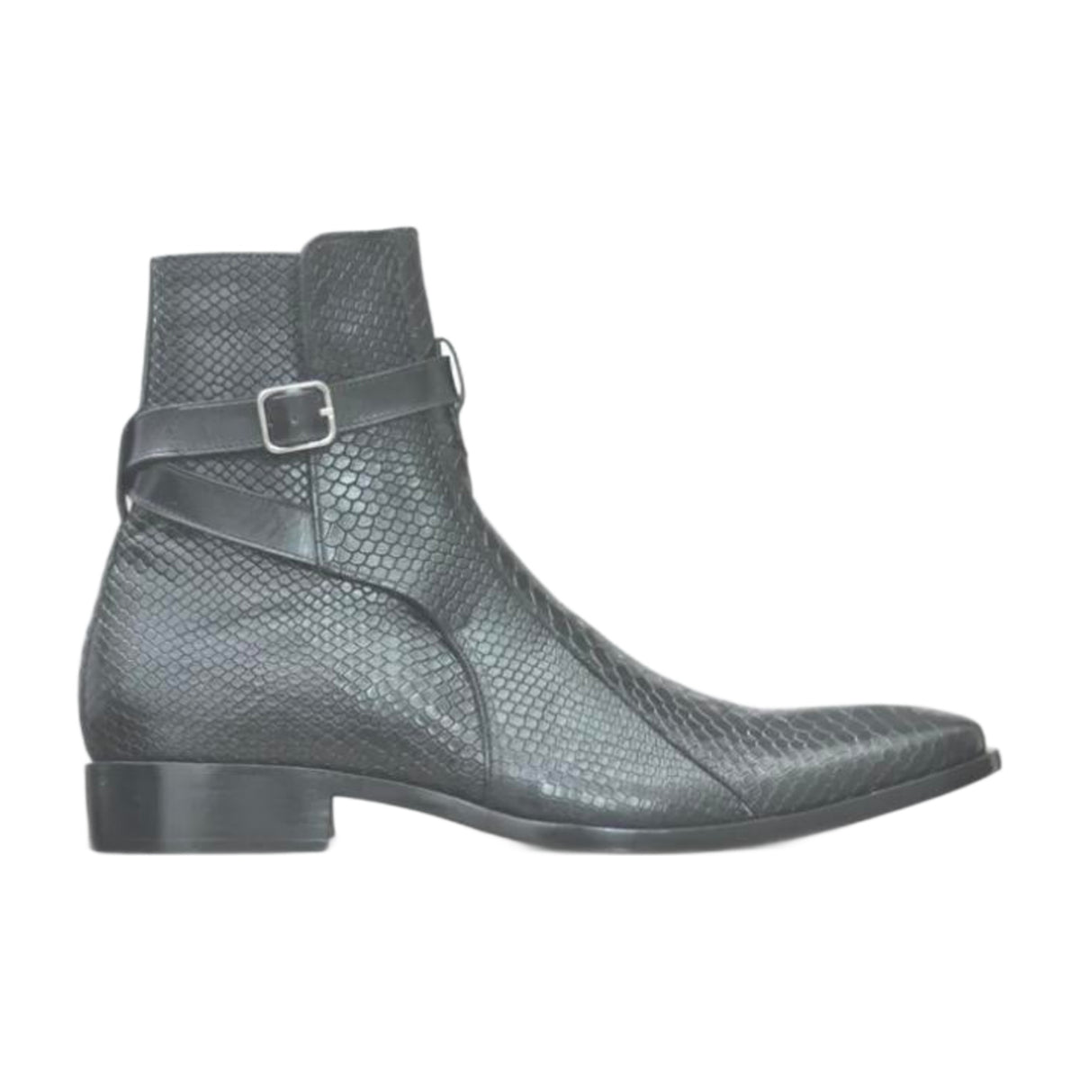 Python Texture Leather Jodhpurs Boots