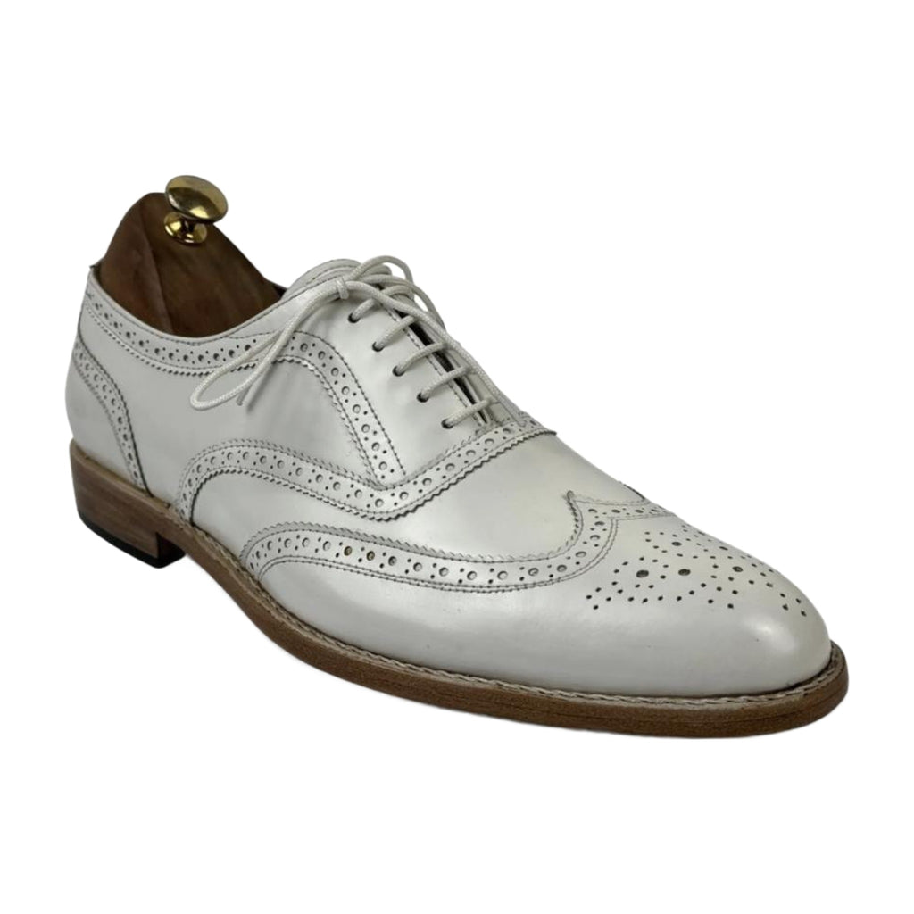 Handmade Leather Wingtip Oxford Shoes