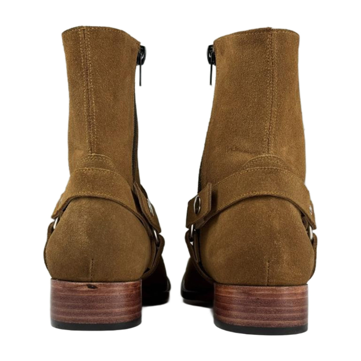 Handmade Suede Harness Ankle Boots