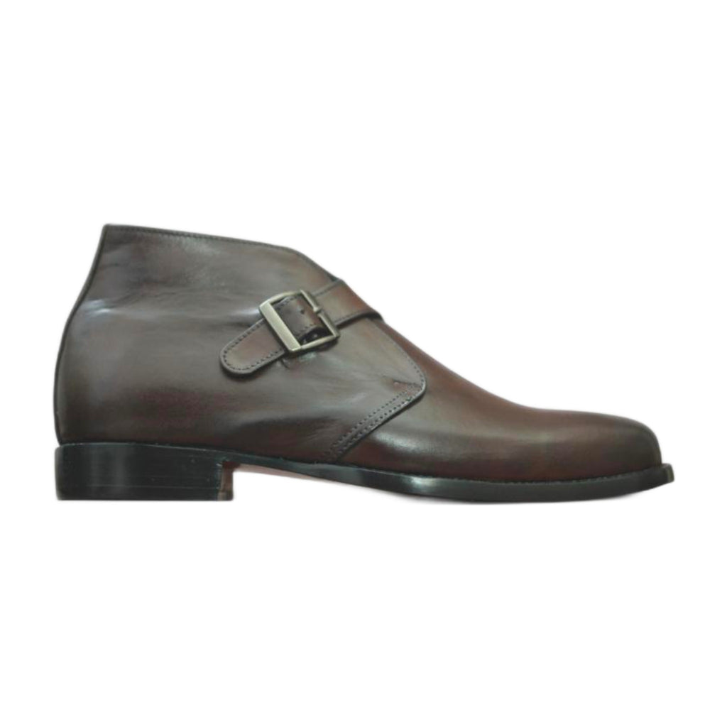 Leather Buckle Ankle Boots