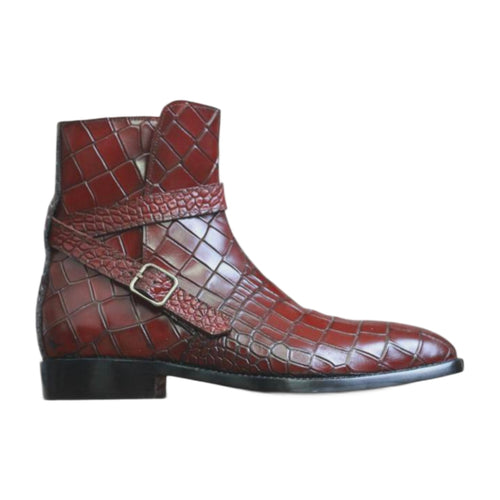 Alligator Print Jodhpurs Boots