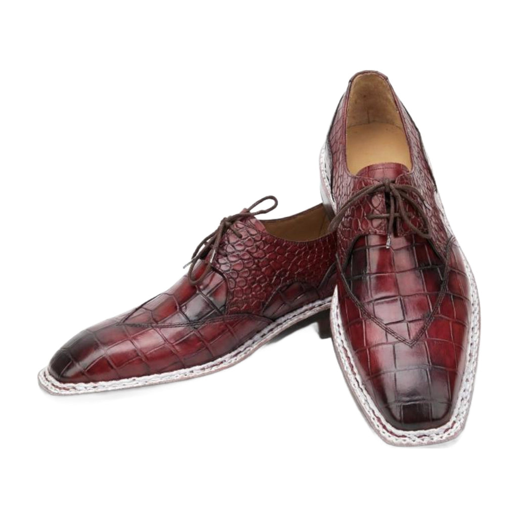 Handmade Alligator Leather Derby Shoes