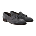 Handmade Charcoal Grey Suede Penny Loafers