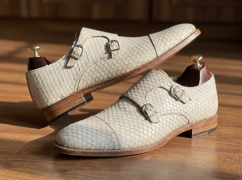 Handmade Double Monk Strap Shoes